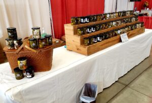 Live booth set up of Pickle Cottage products.
