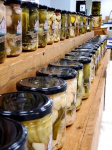 Display of jars from The Pickle Cottage